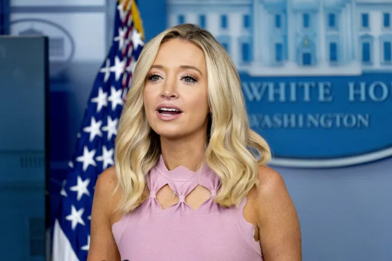White House press secretary Kayleigh McEnany speaks during a press briefing at the White House