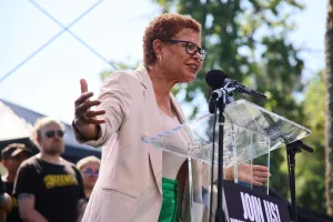 Karen Bass keeps lead in LA mayoral race after fiery debate