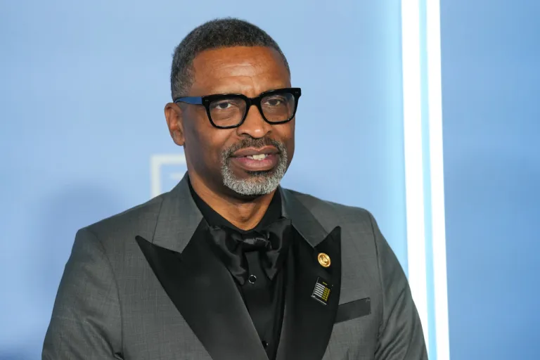 NAACP President Derrick Johnson arrives at the 57th NAACP Image Awards on Saturday, Feb. 28, 2026, in Pasadena, Calif.