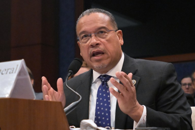 Minnesota Attorney General Keith Ellison speaking