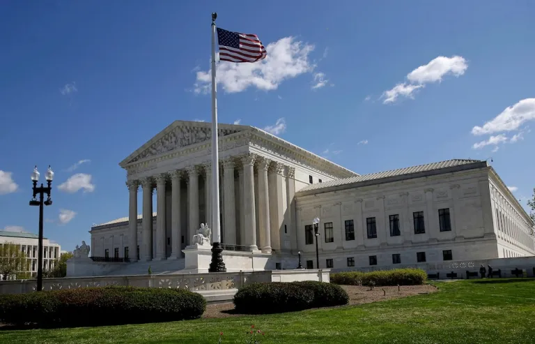 The U.S. Supreme Court is seen in Washington, Tuesday, April 7, 2026, in Washington. (AP Photo/Rahmat Gul)