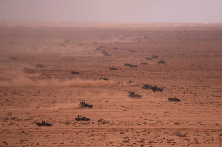 FILE - U.S and Moroccan military forces take part in the 20th edition of the African Lion military exercise, in Tantan, south of Agadir, Morocco, Friday, May 31, 2024. (AP Photo/Mosa'ab Elshamy, File)