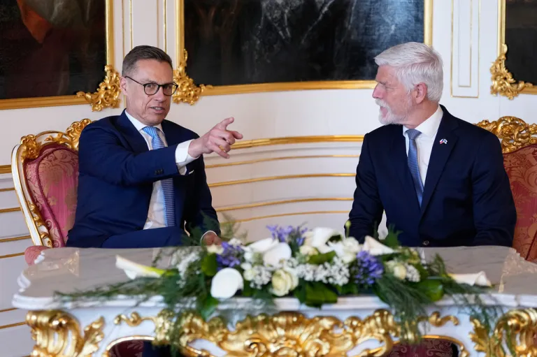 Finnish President Alexander Stubb at the Prague Castle in Prague