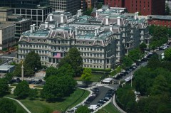 Preservationists ask court to block Trump from painting historic Eisenhower building