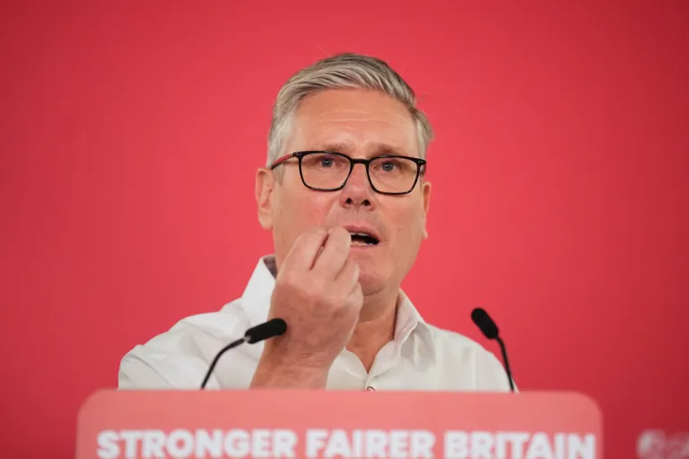 Britain's Prime Minister Sir Keir Starmer delivers a speech, at the Coin Street Neighbourhood Centre in Waterloo, London, Monday May 11, 2026.