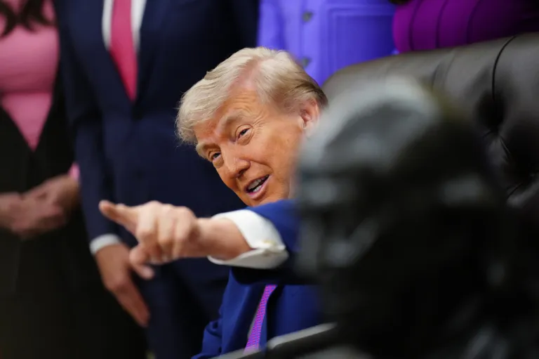 President Donald Trump speaks at an event about maternal healthcare, Monday, May 11, 2026, in the Oval Office of the White House, in Washington. (AP Photo/Jacquelyn Martin)