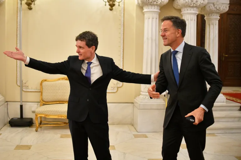 NATO Secretary General Mark Rutte and Romanian President Nicusor Dan