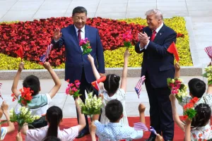 Trump and Cabinet officials welcomed by Xi at China’s Great Hall of the People