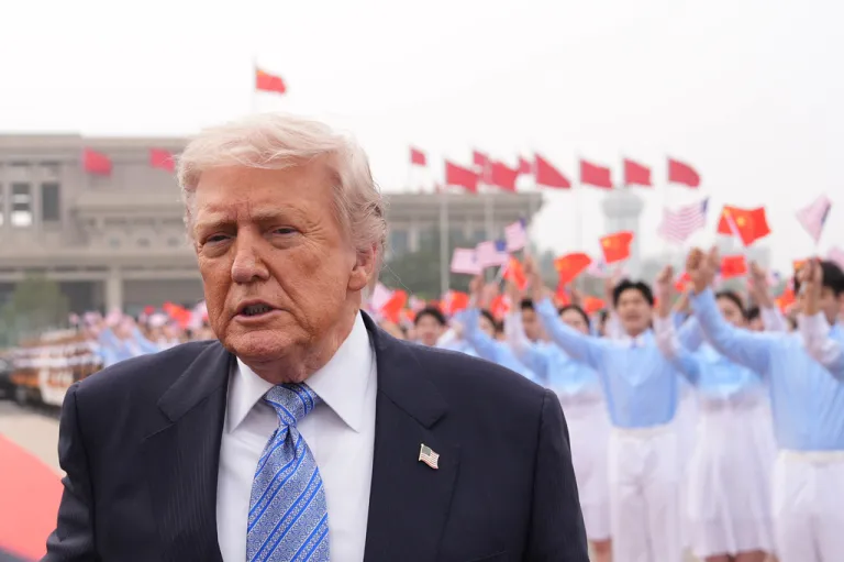President Donald Trump prepares to depart Beijing, China, on May 15, 2026.