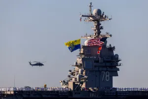 Hegseth presents top award to Ford carrier strike group after record deployment