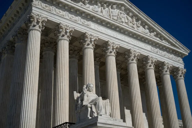 The Supreme Court is seen in Washington, Monday, May 18, 2026. (AP Photo/J. Scott Applewhite)