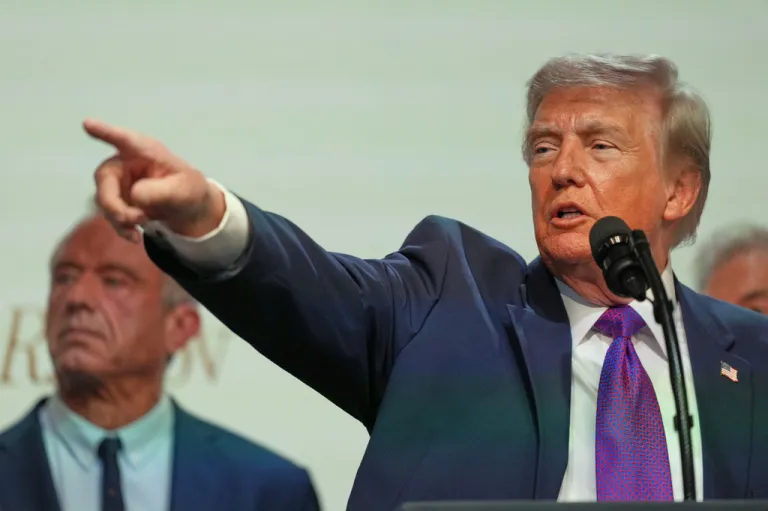 President Donald Trump distanced himself from the $1.7 billion slush fund announced by the Justice Department Monday as a means of compensating alleged victims of judicial weaponization at the hands of the Biden administration. (AP Photo/Julia Demaree Nikhinson)