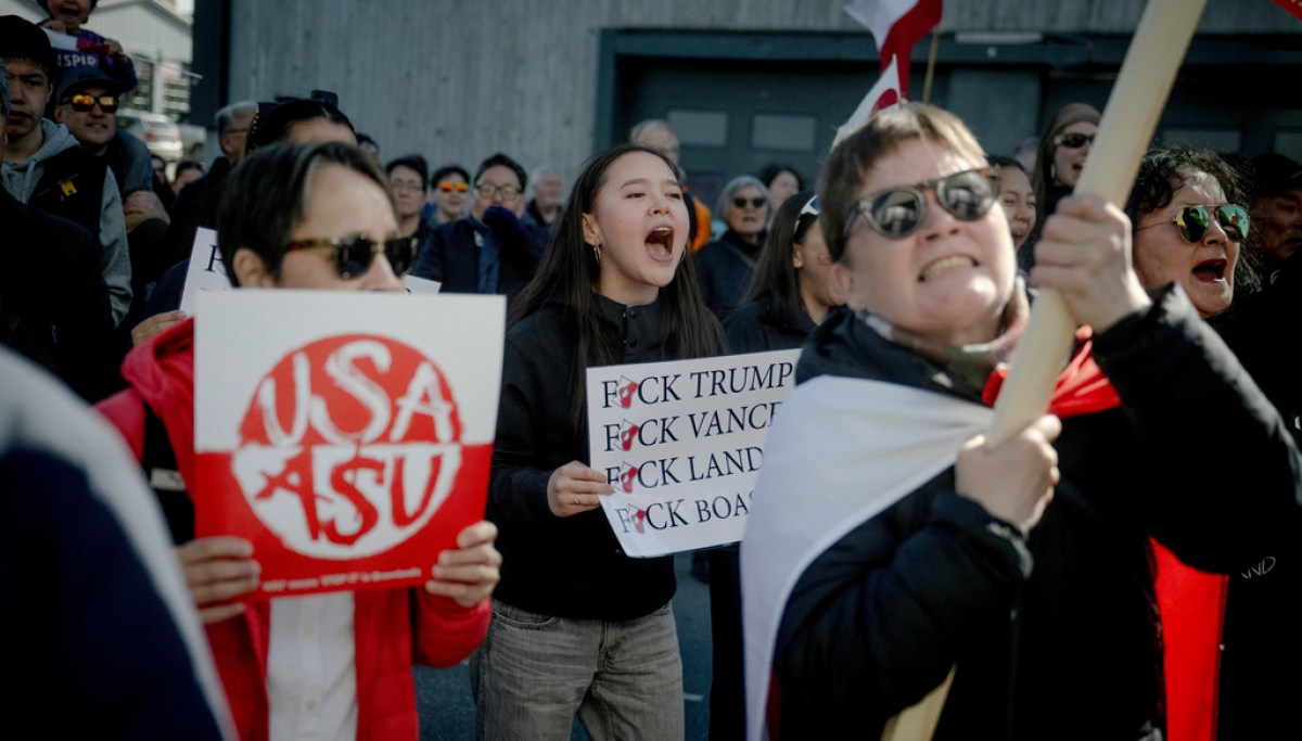 Greenlanders tell Americans ‘go home’ at rowdy opening of US Consulate