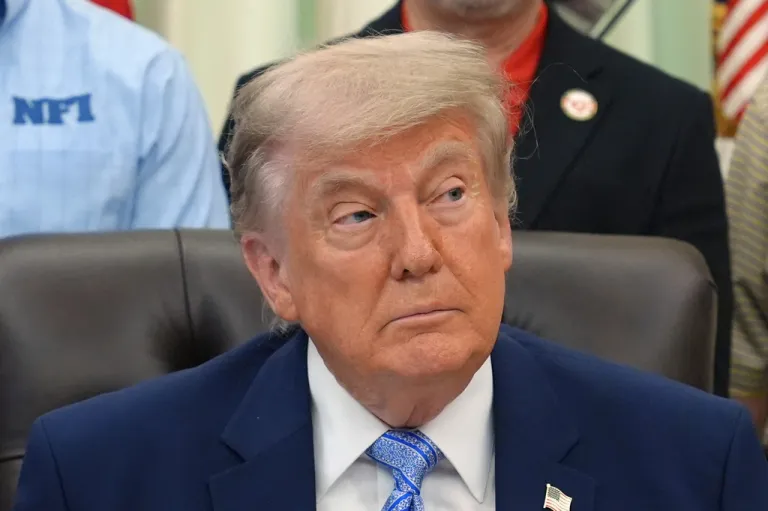 President Donald Trump took another shot at Sen. Thom Tillis (R-NC) on Friday, claiming that the retiring senator ended his reelection campaign after Trump refused to offer an endorsement. (AP Photo/Jacquelyn Martin)