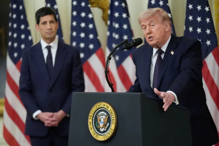 President Donald Trump swore in newly minted Federal Reserve Chairman Kevin Warsh on Friday, stressing that he should ignore the president's public musings about fiscal policy and operate 