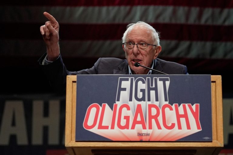 Sen. Bernie Sanders speaks at an event with Graham Platner, Democratic candidate for U.S. Senate, in Orono, Maine, Sunday, May 24, 2026. (AP Photo/Robert F. Bukaty)