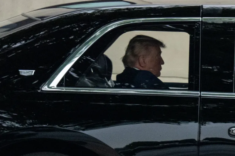 President Donald Trump departs Walter Reed National Military Medical Center, Tuesday, May 26, 2026, in Bethesda, Md. (AP Photo/Alex Brandon)