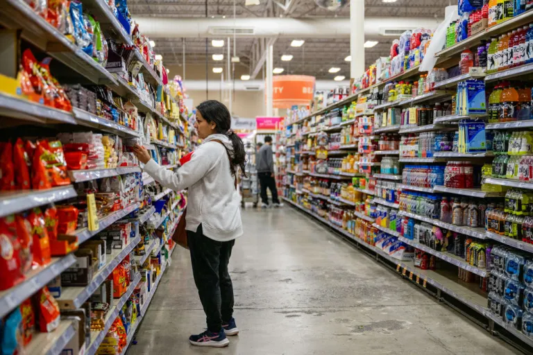 A customer shops for produce at an H-E-B grocery store on February 12, 2025 in Austin, Texas. The Labor Department is expected to report today on January prices as measured by the consumer-price index, with a separate report on wholesale prices delivered tomorrow. (Photo by Brandon Bell/Getty Images)