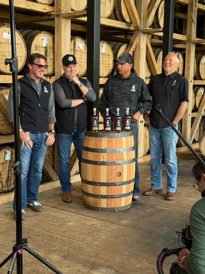 Four Branches Bourbon celebrating its win of $25,000 from Fox's Made in America contest. (Courtesy: Four Branches Bourbon).