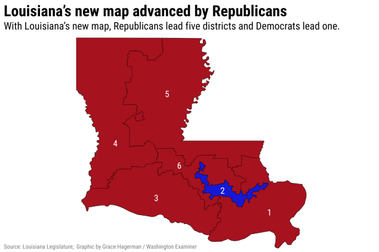 The new Louisiana House map gives the GOP a 5-1 advantage.