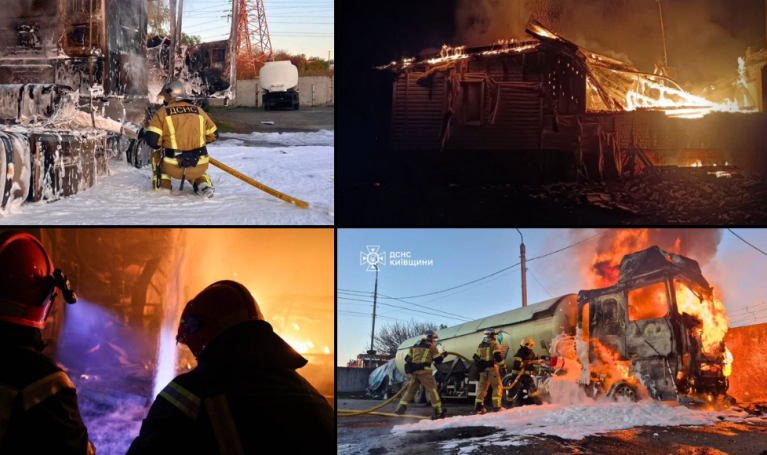 Ukraine Minister of Foreign Affairs pictures of Russia strike on Ukraine.