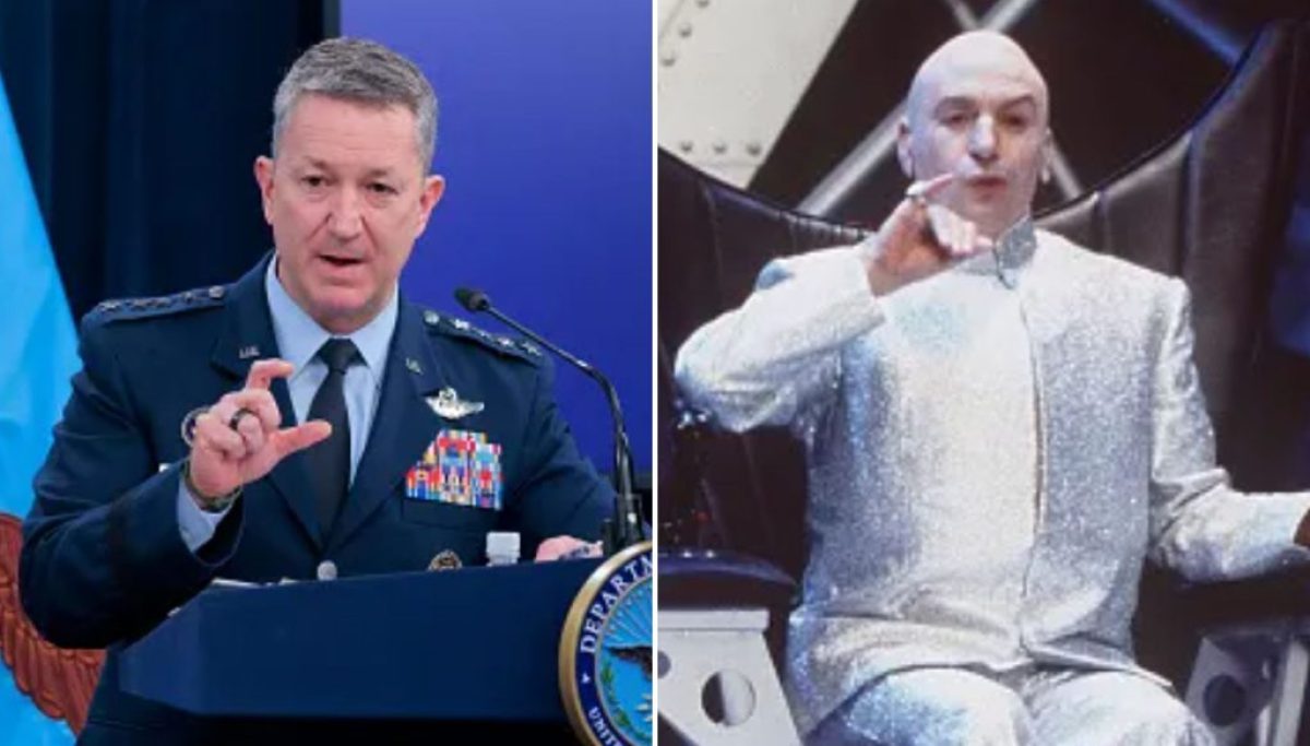 Caine likens ‘kamikaze dolphin’ question to ‘sharks with laser beams’ in nod to Austin Powers movies