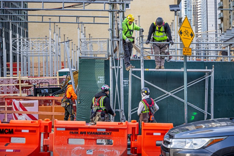 Construction new york city scaffold infrastructure