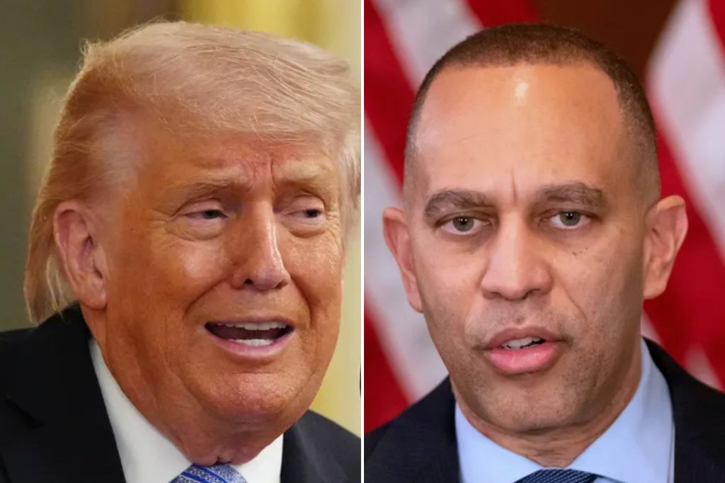 Trump says he coined ‘dumocrat’ after watching Hakeem Jeffries speak
