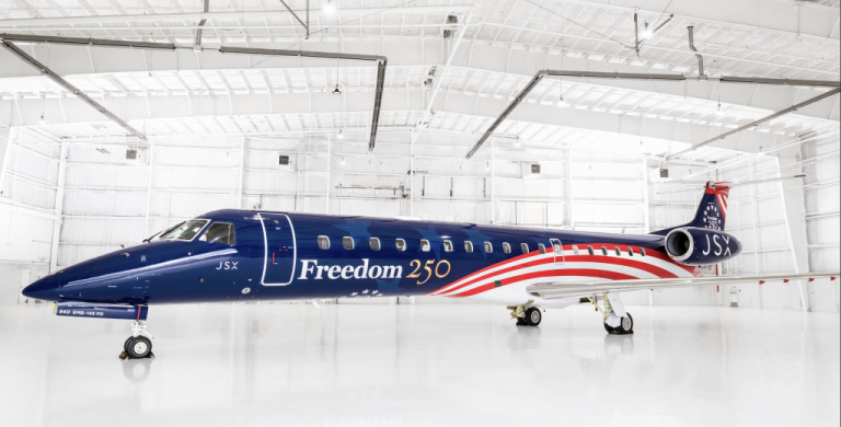 JSX jet in celebration of America 250.