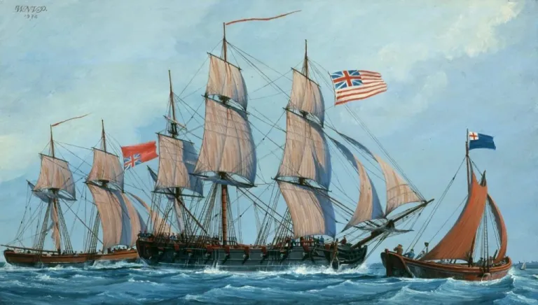 The continental Navy frigate Columbus