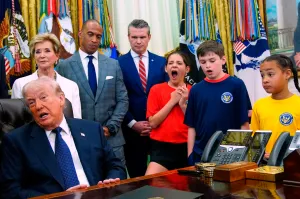 Trump rants to children about war during youth fitness signing