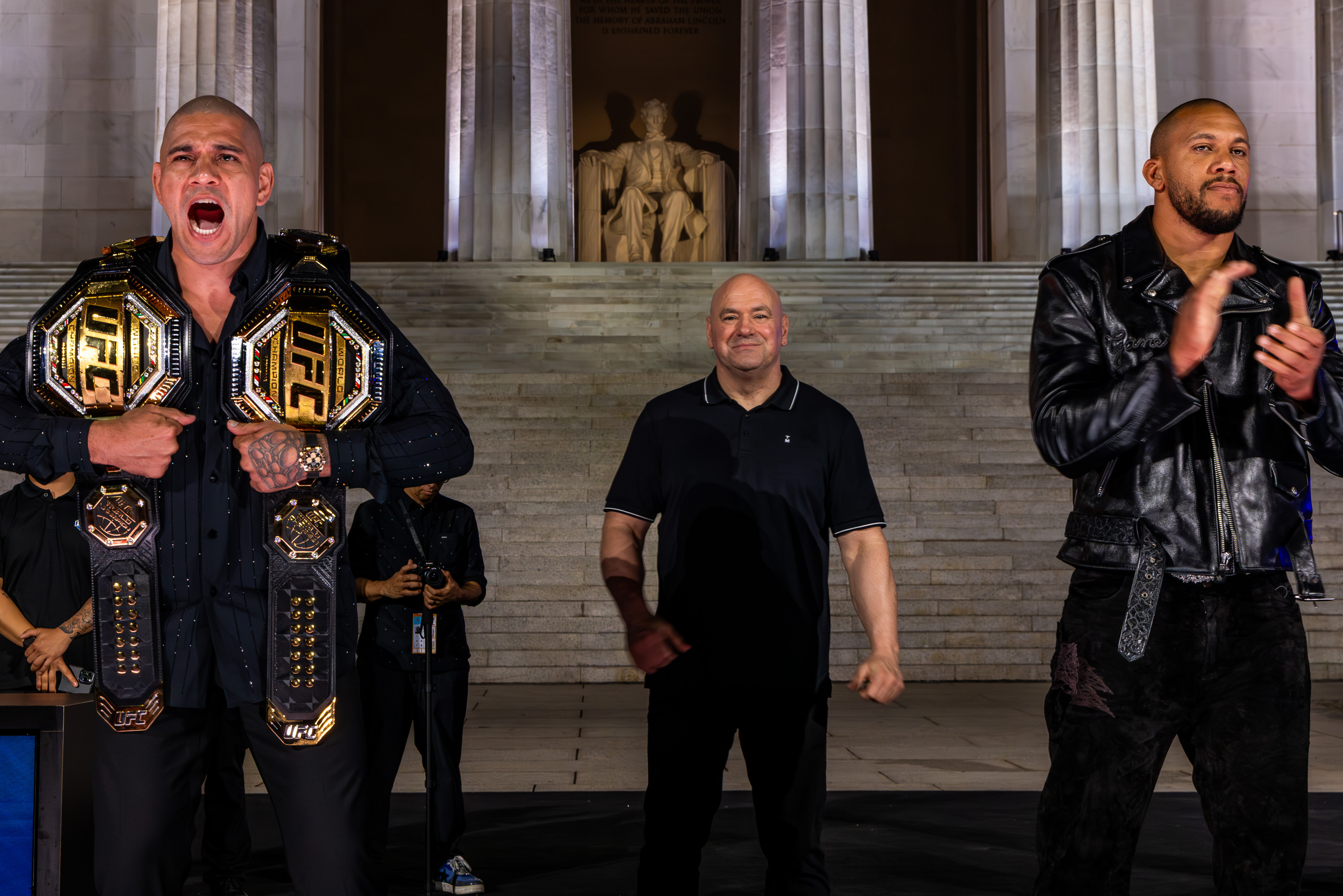 WATCH LIVE: UFC fighters hold press conference from Lincoln Memorial
