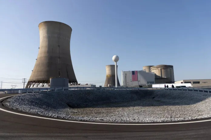 A view of the Crane Clean Energy Center, formally Three Mile Island, in Londonderry Township, Pennsylvania, Tuesday, June 25, 2025.