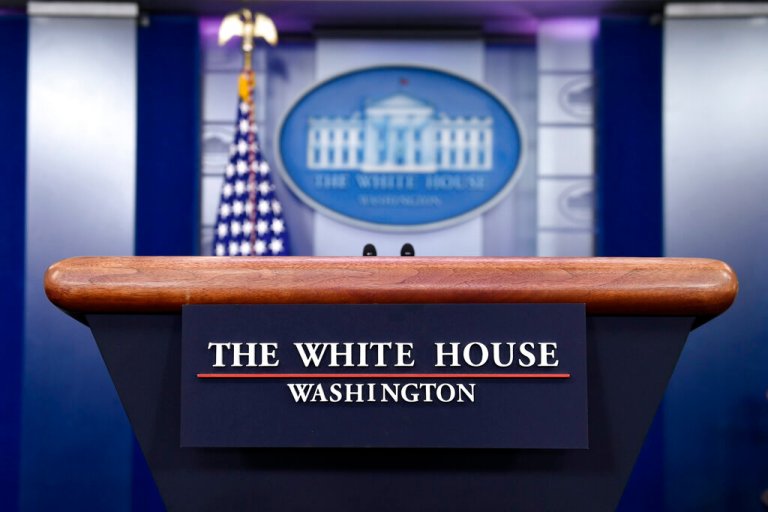 The White House podium.