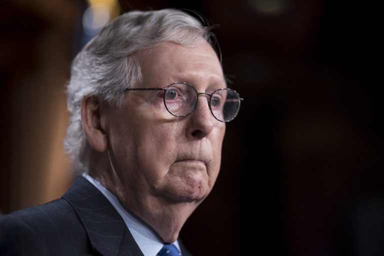 Senate Minority Leader Mitch McConnell, R-Ky., meets with reporters after being re-elected to his longtime role as Senate Republican leader and fending off a challenge by Sen. Rick Scott, R-Fla., an ally of former President Donald Trump, at the Capitol in Washington, Wednesday, Nov. 16, 2022. (AP Photo/J. Scott Applewhite)