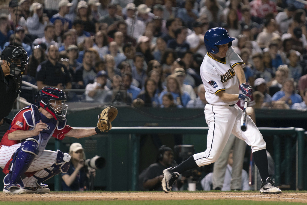 Sen. Chris Murphy (D-CT) bats at Congressional Baseball Game