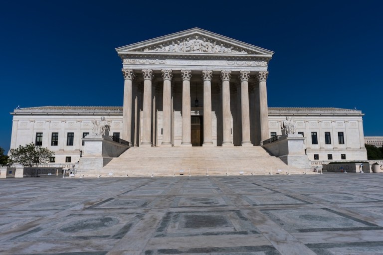 The Supreme Court is seen in Washington on May 18, 2026.