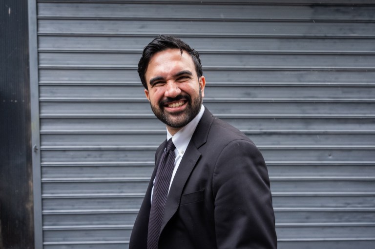 New York Mayor Zohran Mamdani exits after making a World Cup soccer tournament announcement at Harlem Tavern, Thursday, May 21, 2026 in New York.