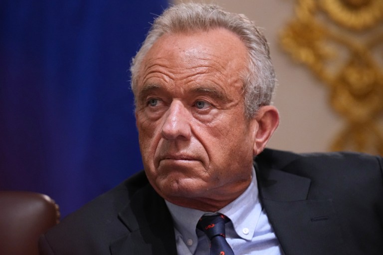 Secretary of Health and Human Services Robert F. Kennedy Jr., listens during a Cabinet meeting at the White House, Wednesday, May 27, 2026, in Washington. (AP Photo/Jacquelyn Martin)