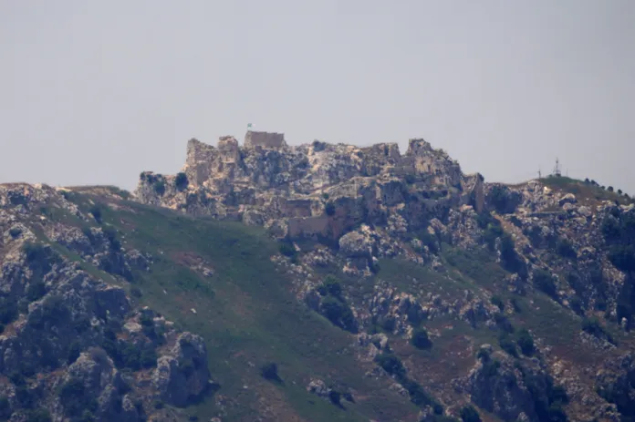 Beaufort Castle is seen from a distance