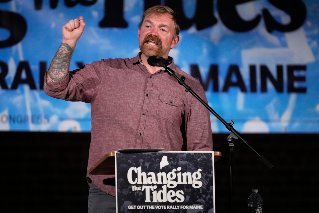 Platner shrugs off mounting controversies as ‘politically motivated’ and ‘false’ at rally