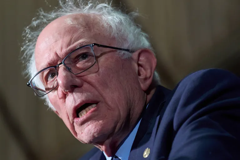 Bernie Sanders speaks.