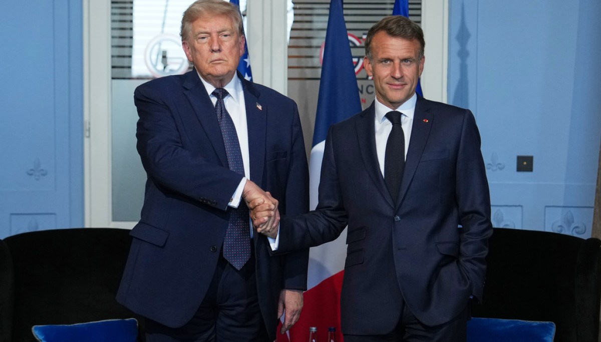 Trump and Macron play nice at G7 summit opening