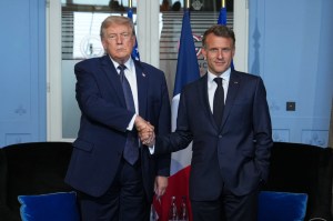Trump and Macron play nice at G7 summit opening