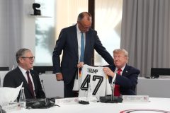 Merz gifts Trump customized Germany World Cup jersey with ‘Trump 47’ on it at G7 summit