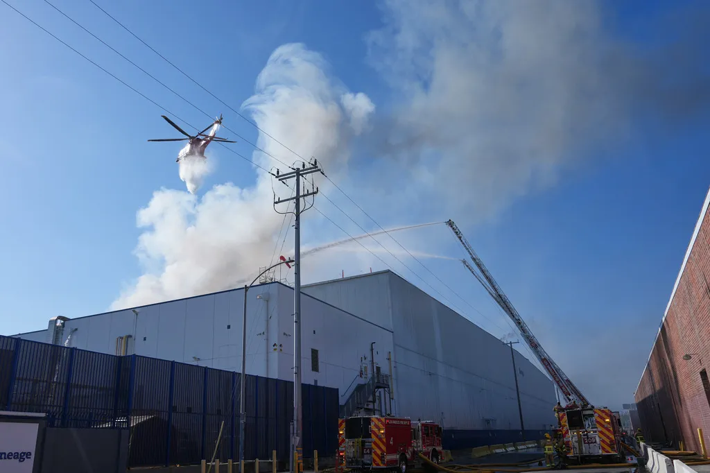 LA Mayor Bass declares emergency to secure resources to help fight warehouse fire -…