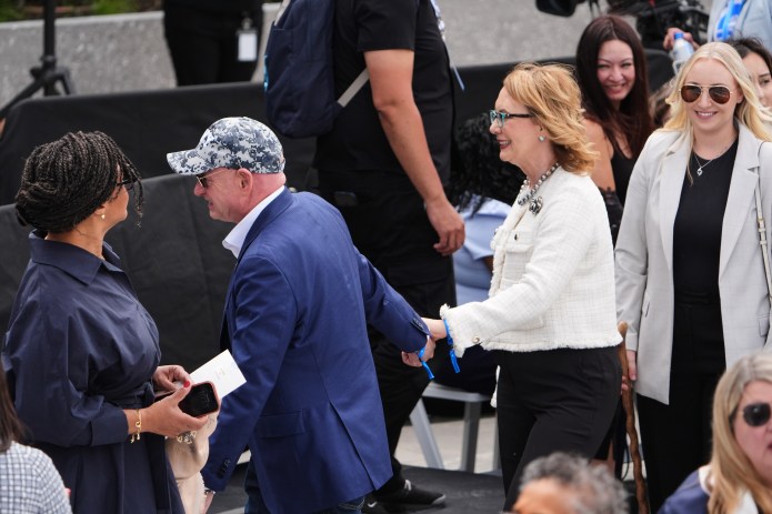 Mark Kelly and Gabby Giffords at Obama Presidential Center