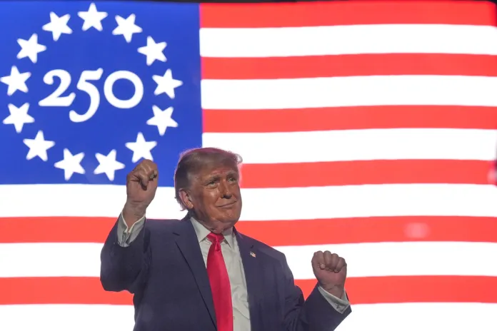 Trump celebrates nation’s ‘250-year triumph’ at Great American State Fair opening