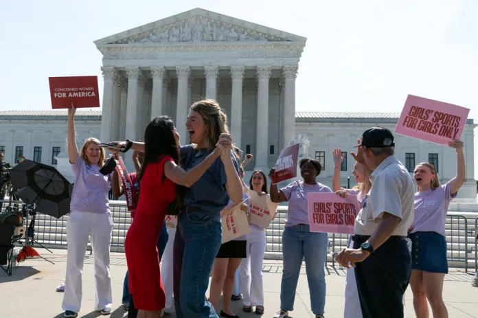 Trump celebrates transgender athlete ban and campaign spending Supreme Court rulings