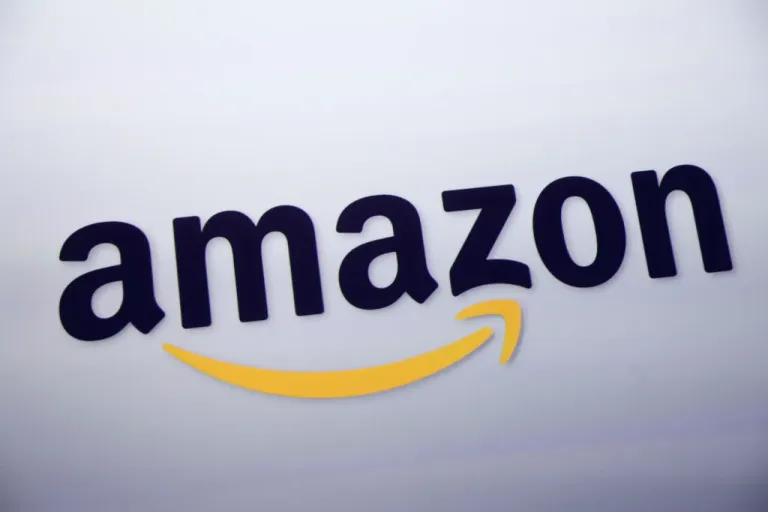 Amazon logo on display